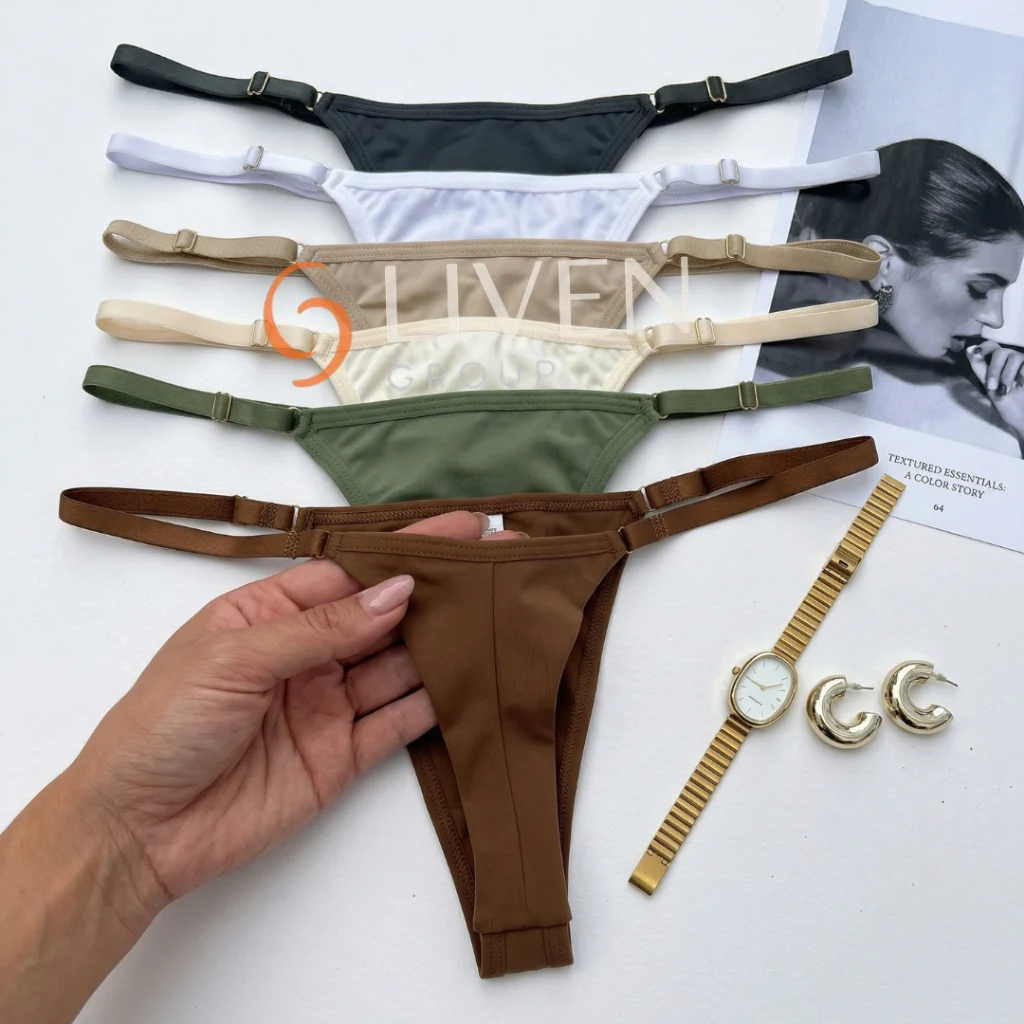 Kit 5 Calcinhas Fio Dental Duplo  Regulagem Levanta Bumbum Tanga Lingerie Feminina Moda Intima