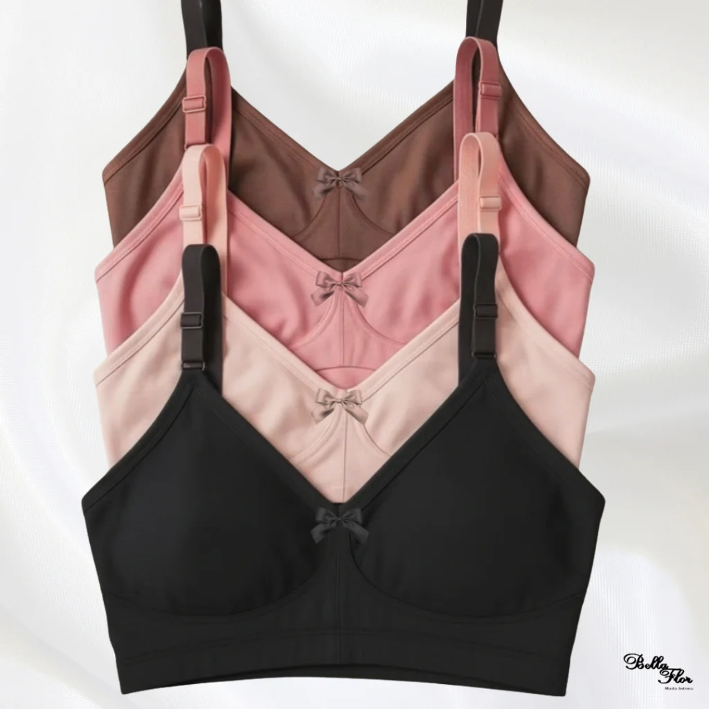 KIT COM 2 ou 4 SUTIÃS Reforçados Plus Size Alta Sustentação Tecido Duplo Alças Grossas