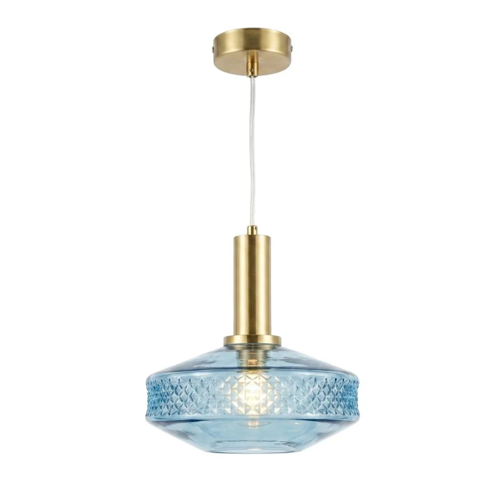 Pendente Turmalina E27 25cm - Azul