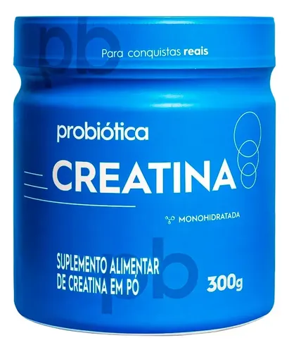 Creatina Pura 300g Probiótica Monoidratada Sabor Sem Sabor