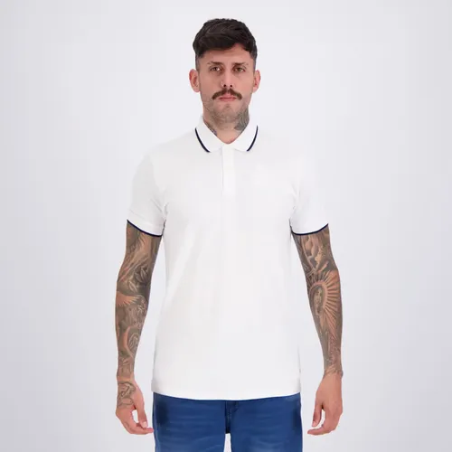 Polo Aramis Classic 1 Friso Branco E Marinho Branco - M