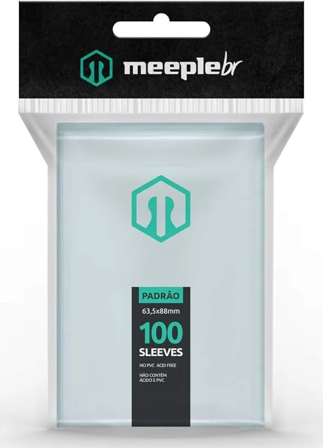 MeepleBR Sleeves SLIM - PADRÃO (63,5x88mm), TCG, Plástico para Proteção de Cartas