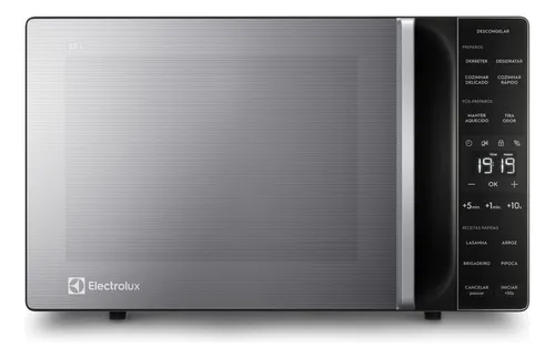 Micro-ondas Me23s 23l Efficient Com Descongelamento Assistido Cor Inox Electrolux 220v