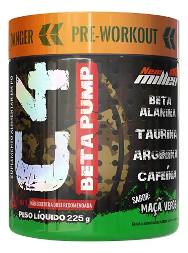 Suplemento em Pó C4 Beta Pump 225g New Millen Sabor Maçã verde