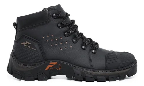 Bota Masculina Bico Pvc Coturno Trabalho Botina Segurança