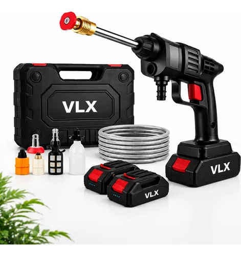 Lavadora Portátil Lava Jato De Alta Pressão 2 Baterias Preto 127/220v