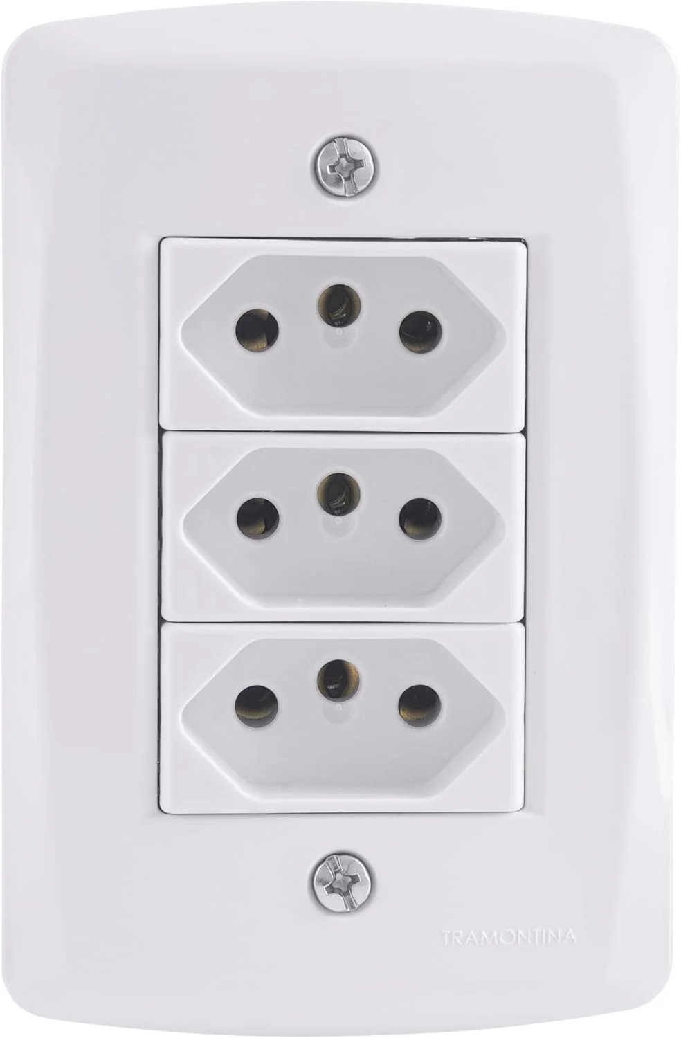 Tramontina Conjunto 3 Tomadas 2P+T 10A 250 V 4x2 Lux2 Branco