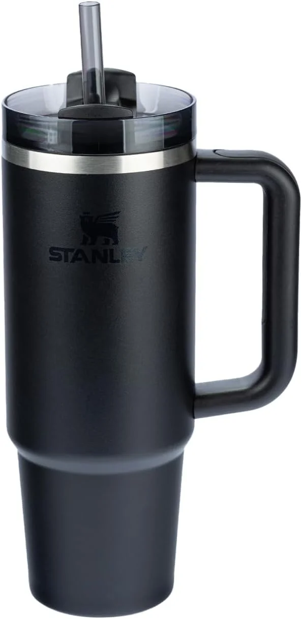Stanley - Copo Quencher H2.0 FlowState 887ml - Copo de aço inoxidável com tampa, isolamento a vácuo, para água, chá gelado, café, smoothies e muito mais, Black 2.0