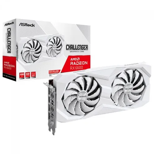 Placa de Video AsRock RX 6600 Challenger White 8GB GDDR6 90-GA4UZZ-00UANF