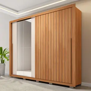 Guarda-Roupa Casal 2 Portas Correr 6 Gavetas Espelho Movimente Lux Caemmun
