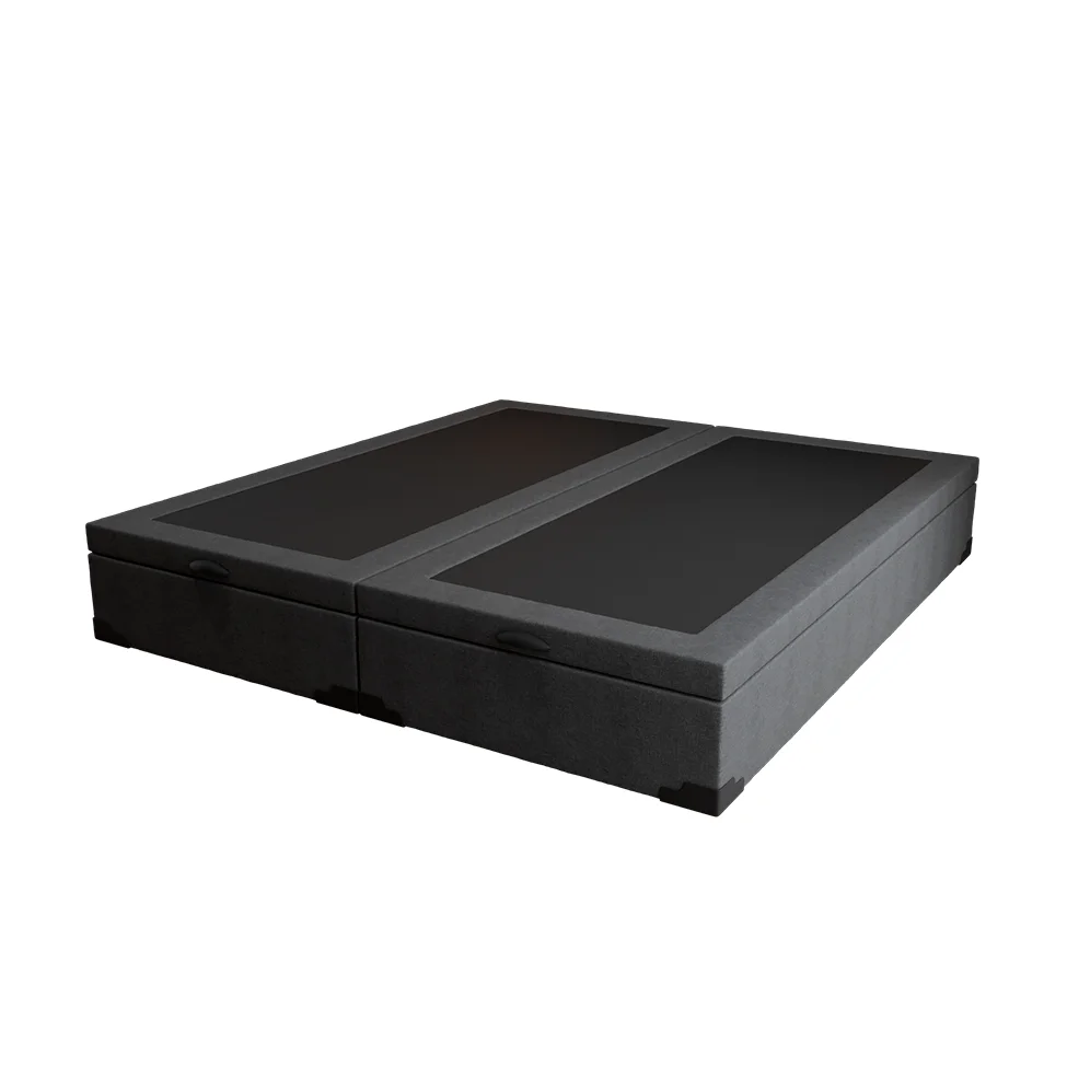 Base para Cama Box Queen Martin Premium com Baú Linho (47x158x198 cm) Grafite