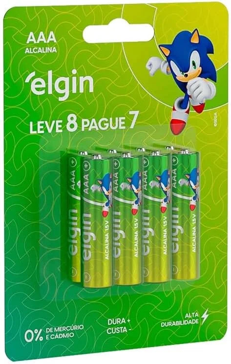 Pilha Alcalina AAA com 16 unidades Elgin Palito