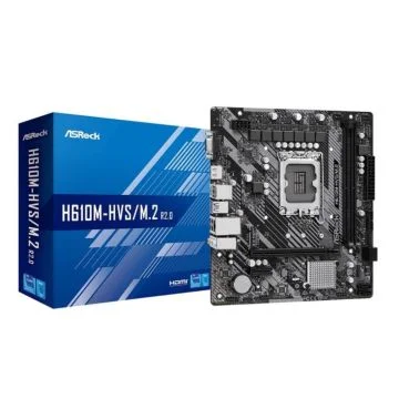 Placa Mãe AsRock H610M-HVS M.2 R2.0 LGA1700 - 90-MXBJJ0-A0BAY1Z