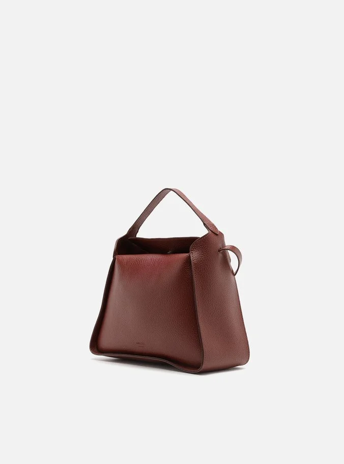 Bolsa Tote Vermelha Pequena Granulada