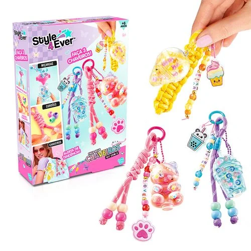 Kit - Style 4 Ever - Faça Seus Chaveiros - Fun