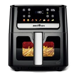 Air Fryer Britânia 6,5L Redstone Visor Glass 1700W BAF65A