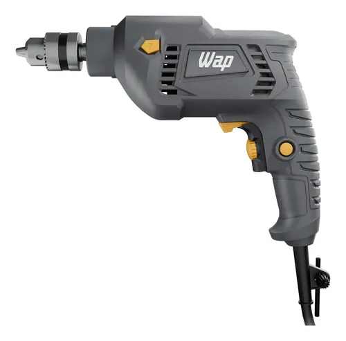 Parafusadeira e Furadeira de Impacto WAP WF 700FE Mandril de 3/8'' 700W Cinza e Amarela