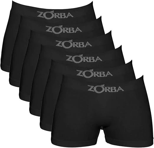Kit 6 Cuecas Boxer Algodão Sem Costura ZorbaMasculino