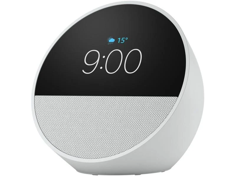 Caixa de Som Inteligente Alexa Amazon Echo Spot 2024 Wi-Fi Bluetooth com Tela 2,83”