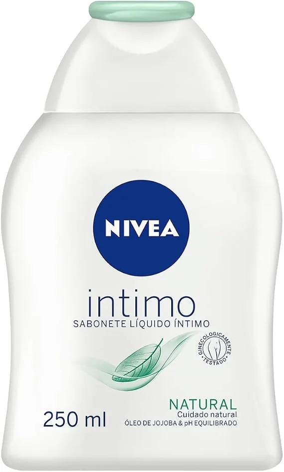 NIVEA Sabonete Líquido Íntimo 250ml – Limpeza Suave, pH Neutro, Óleo de Jojoba, Cuidado Delicado para uso diário