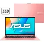 Notebook Asus Vivobook Go 15, AMD Athlon Silver 10, 4GB de Memória, Armazenamento 128GB SSD, Windows 11 Home, Rose, Tela de 15,6", E1504FA-BQ5313WS CX 1 UN