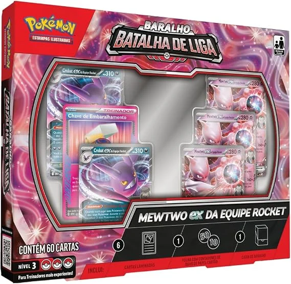 Pokémon TCG, Deck Batalha De Liga Mewtwo Ex, 6+ Anos