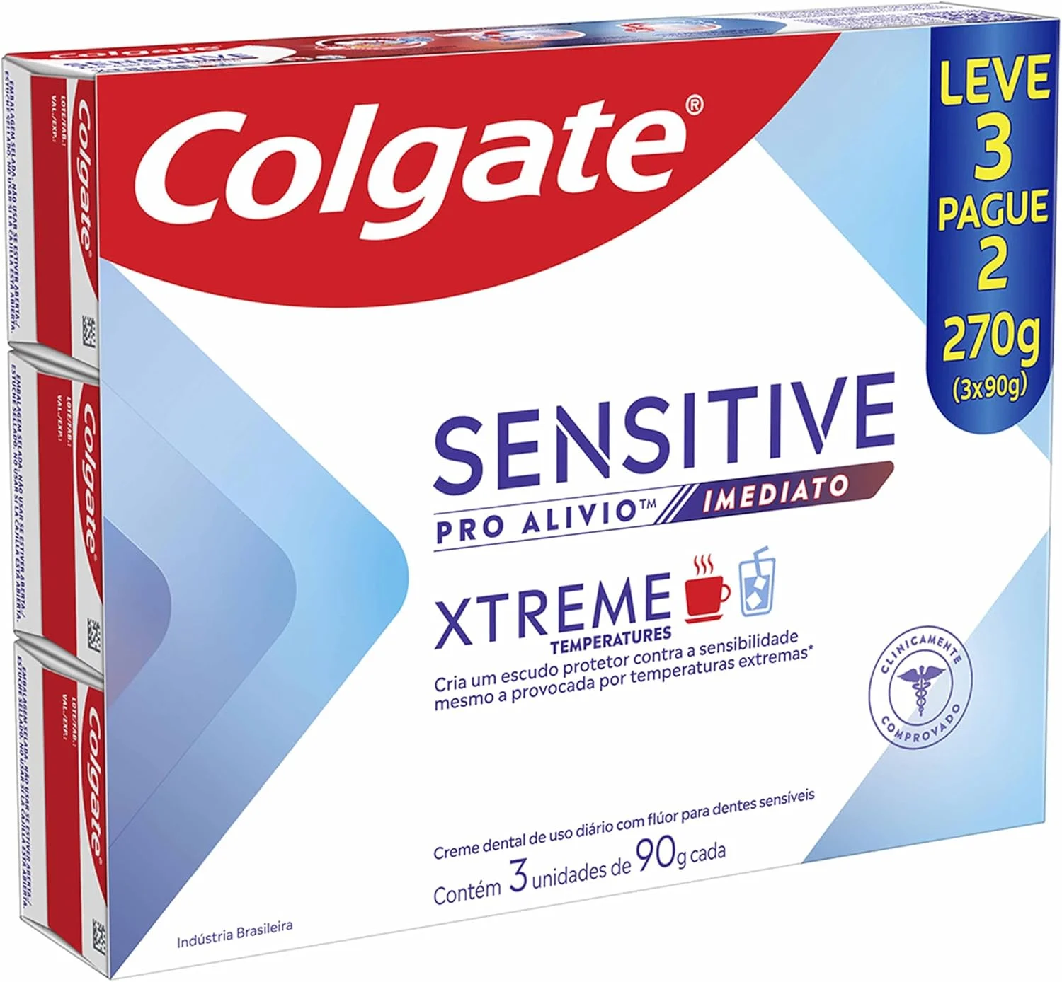 Colgate Sensitive Pro Alívio Imediato Xtreme Creme Dental, 3x90g