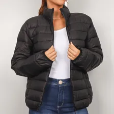 Jaqueta Feminina Puffer Bobojaco Nylon Impermeável Capuz