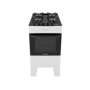 Fogão Itatiaia 4 Bocas Electra Glass Plus Mesa de Vidro com Acendimento Automático Branco