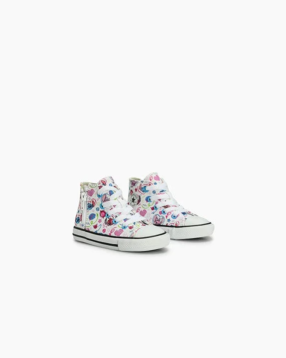 Converse X Disney Stitch Chuck Taylor All Star Side Zip Criança Cano Alto Azul