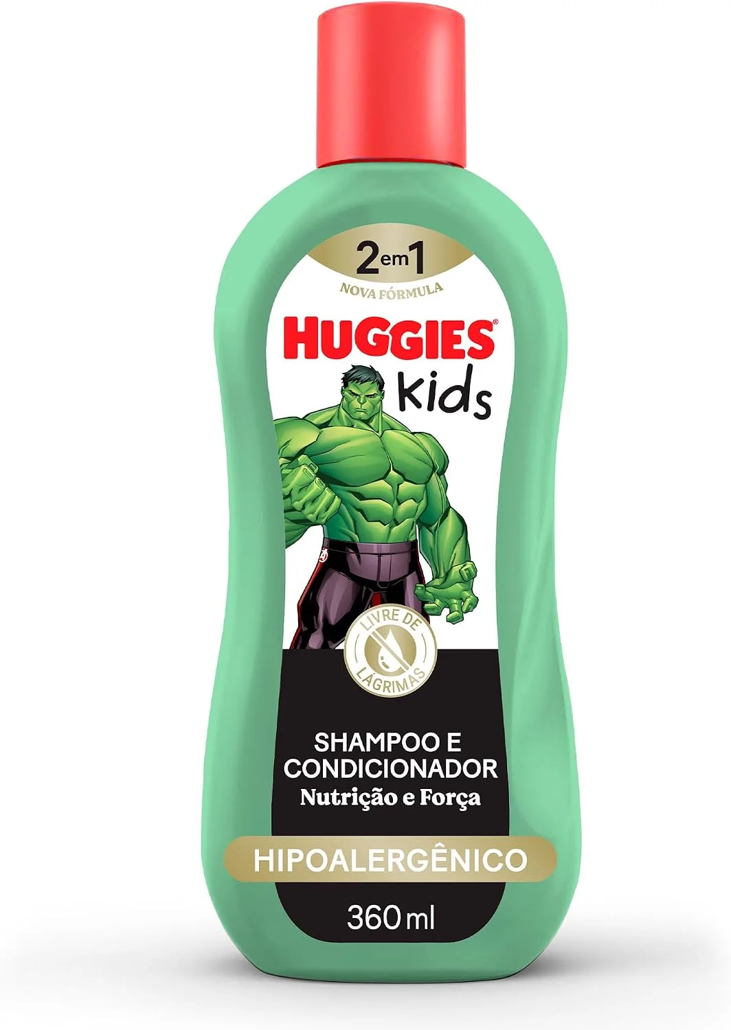 Shampoo Huggies Kids Nutrição e Força Hulk 360 ml