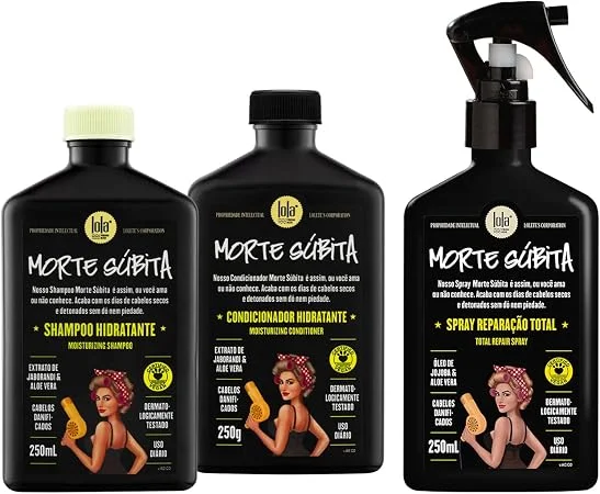 Kit Morte Súbita (Shampoo + Condicionador + Spray Reparaçao) - Lola From Rio