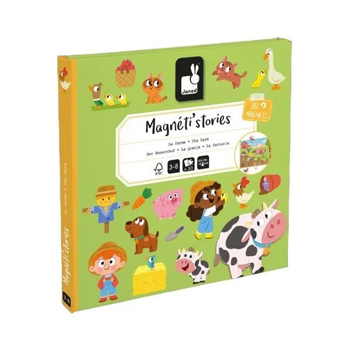 Livro Magnético Infantil - Histórias Magnéticas - A Fazenda - Janod