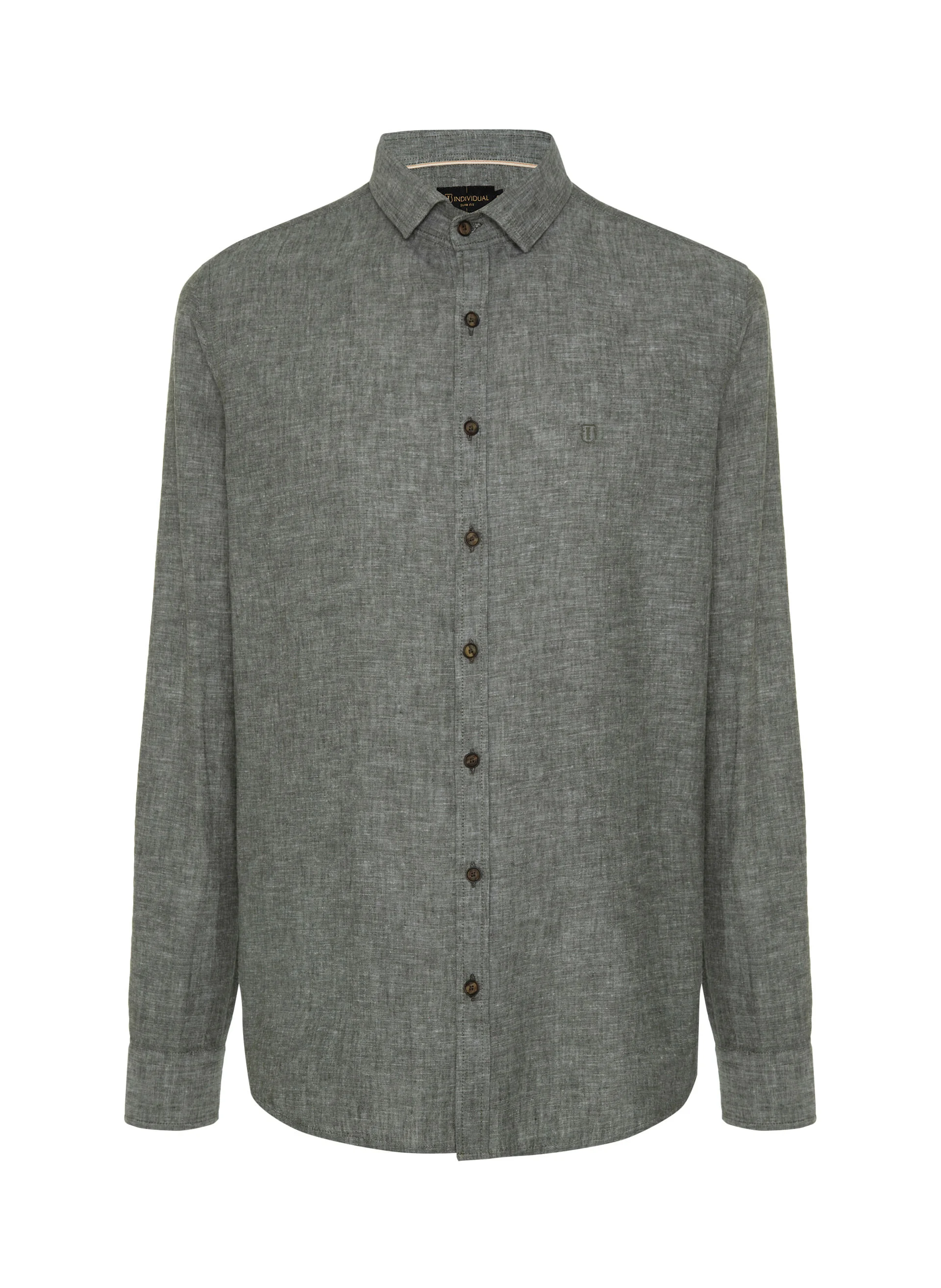 Camisa Slim Fit Linho Blend Masculina Individual
