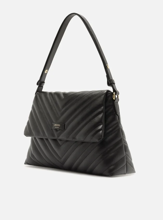 Bolsa Tiracolo Preta Couro Grande
