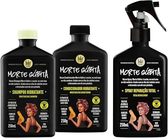 Kit Morte Súbita (Shampoo + Condicionador + Spray Reparaçao) - Lola From Rio