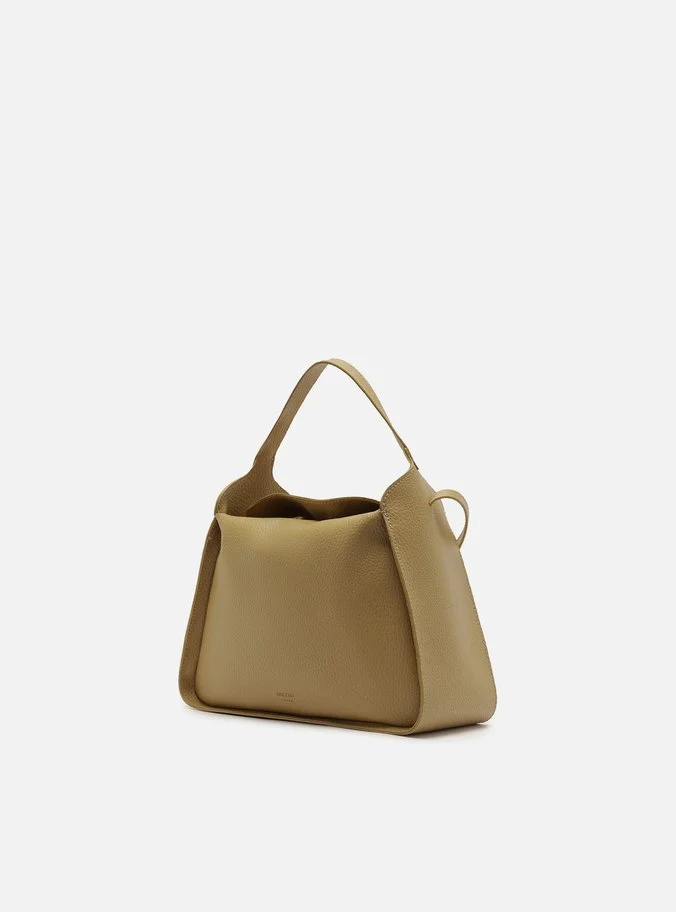 Bolsa Tote Nude Pequena Granulada