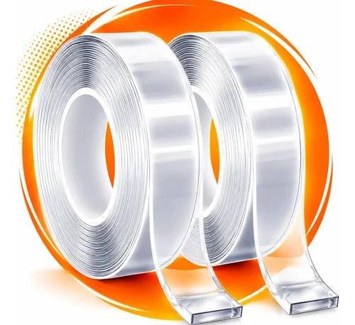 10 Metros Fita Dupla Face Adesiva Extra Forte Lavável Nano Transparente