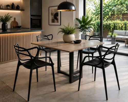 4 Cadeiras Allegra Para Mesa De Jantar Moderna Preto