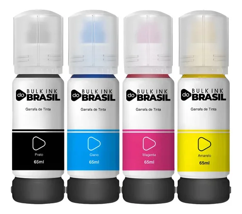 4 Refil Tinta Para Epson T544 L3250 L3150 L3110 L5590 Cmyk Bk/c/y/m