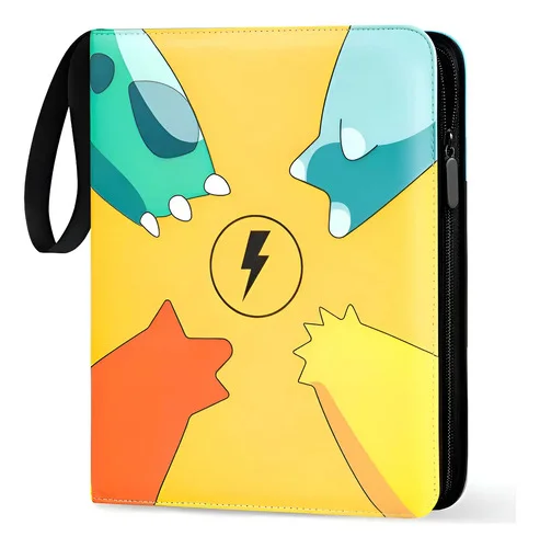 400 Cards Album Pasta Fichario Com Ziper Cartas Pokemon