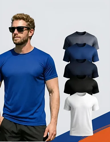 5 Camisetas Básicas Masculina Dry Fit De Alta Qualidade