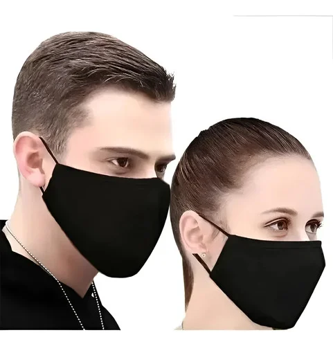 5 Máscara Em Tecido Proteção Respiratória Lavável Dupla