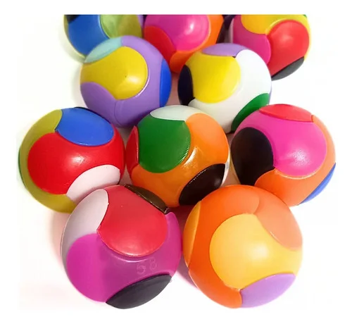 50 Bolinha Mágica Montar Encaixar Brinquedo Lembracinha Kit 50