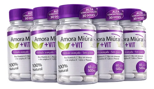 5x Amora Miúra 60 Cápsulas Original- Envio Rápido