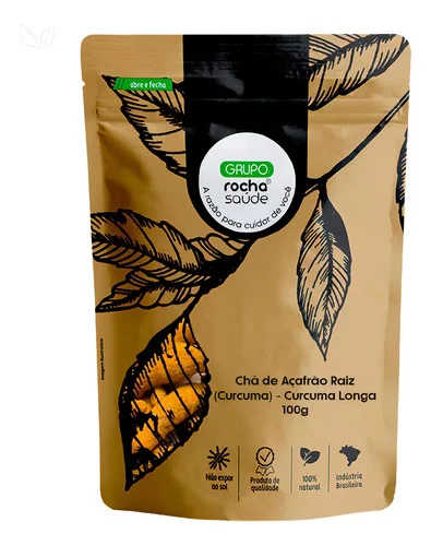 Açafrão Raiz Chá 100% Orgânico Alta Qualidade 50g