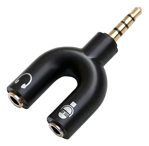 adaptador p3 x p2 fone microfone