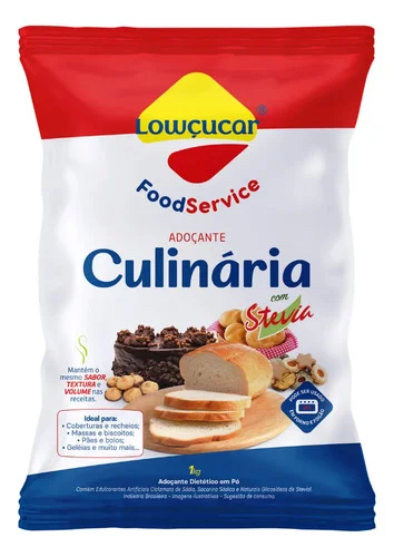 Adocante Culinario Lowcucar Com Stevia 1kg