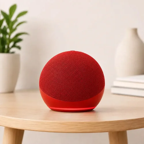 Alaxe Caixa De Som Inteligente Comando Voz Portátil Sem Fio Vermelho