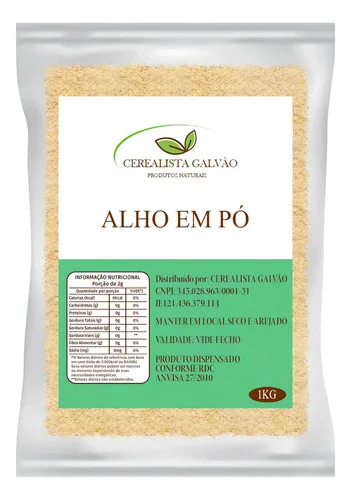 Alho Em Pó Premium 1kg Cerealista Galvão